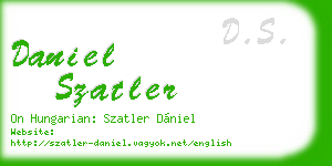 daniel szatler business card