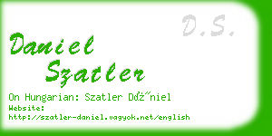 daniel szatler business card